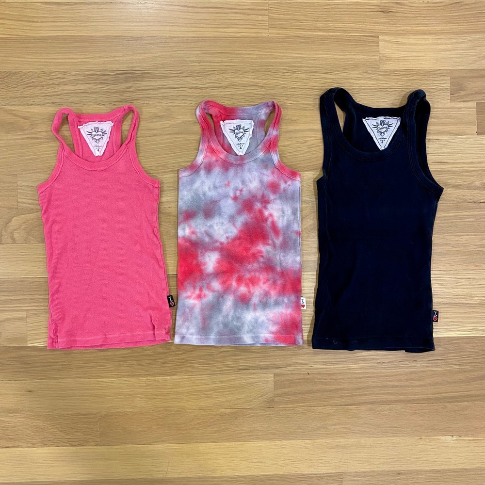 3 T2 Love Ribbed tank tops